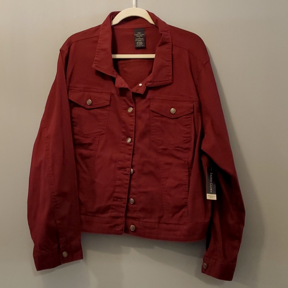 4X Dark berry jean jacket